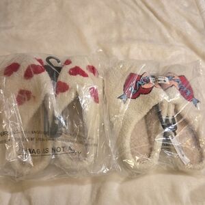 Cozy Heart Patterned Women's Slippers